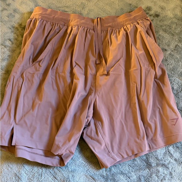 Gymshark Mauve/Rose Studio Shorts - Picture 5 of 6